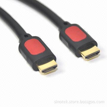19-pin Male to Male HDMI DIY Cables for Optimum Signal Transfer, 1,080 Pixels HD Picture